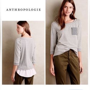 Anthropologie Little Yellow Button Antibes top size S